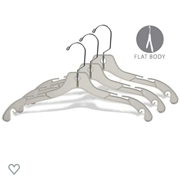 Bundle of 10 Clear Plastic Swivel Hook Hangers Home Storage Organization Closet - Picture 6 of 10